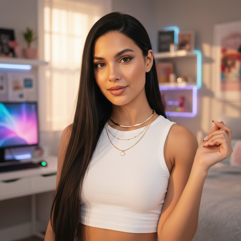 Colar LeafGrace 3 em 1 – Conjunto de Colares em Camadas com Pingente de Folha da Sorte