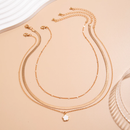 Colar LeafGrace 3 em 1 – Conjunto de Colares em Camadas com Pingente de Folha da Sorte